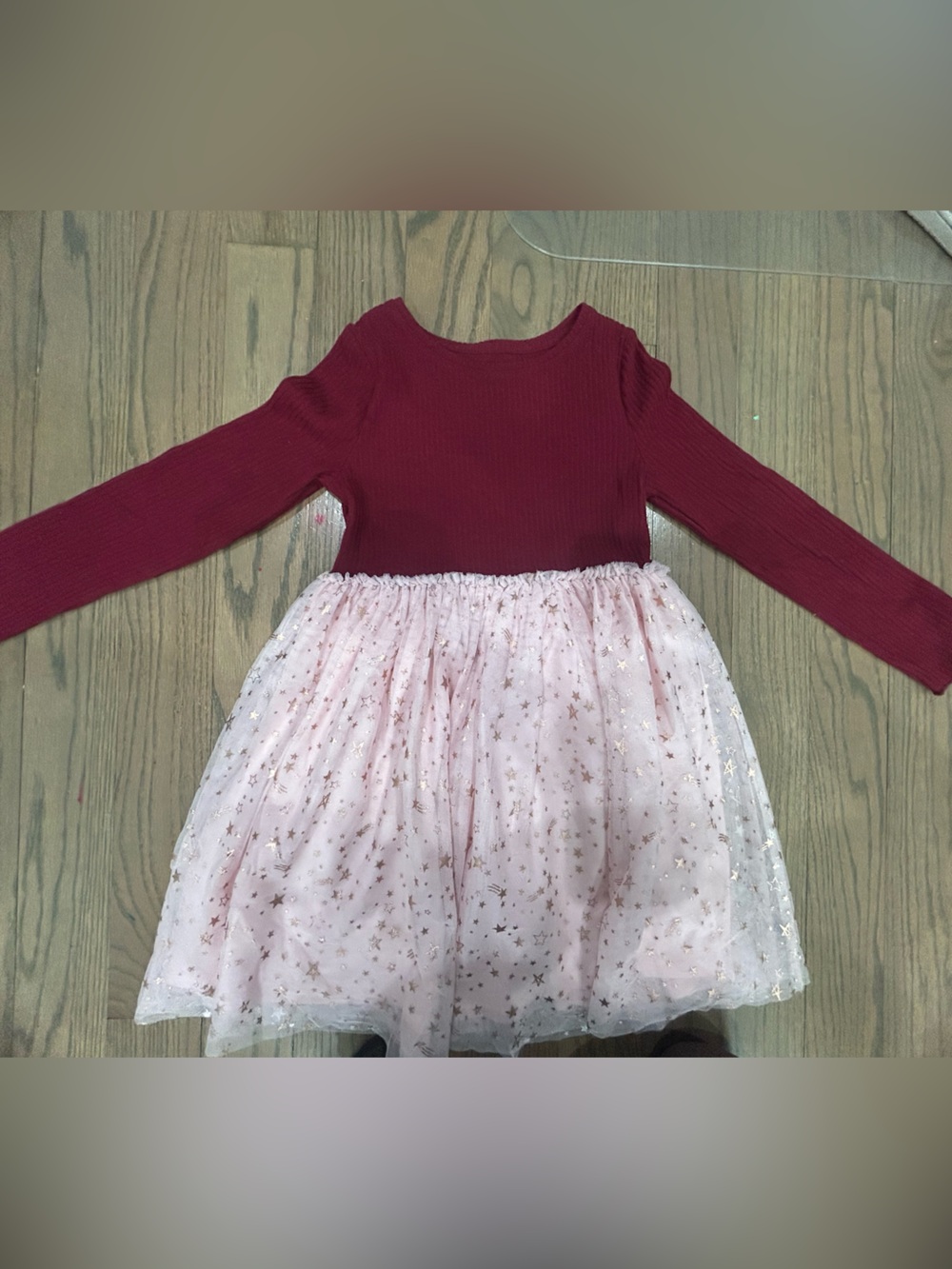 Girls Special Occasion Dress Size 7 Burgundy Pink